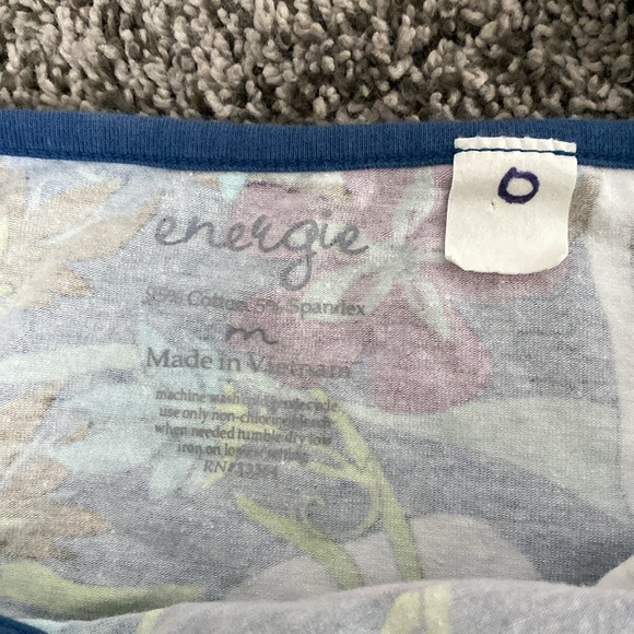 Energie blue floral tank top - Picture 4 of 6